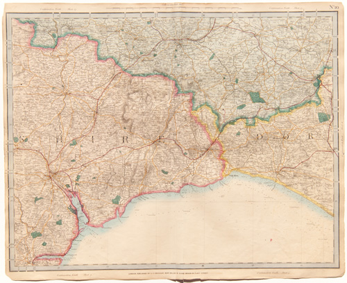 antique map of England, Wales and Scotland Railways and Stations Cruchley 1862